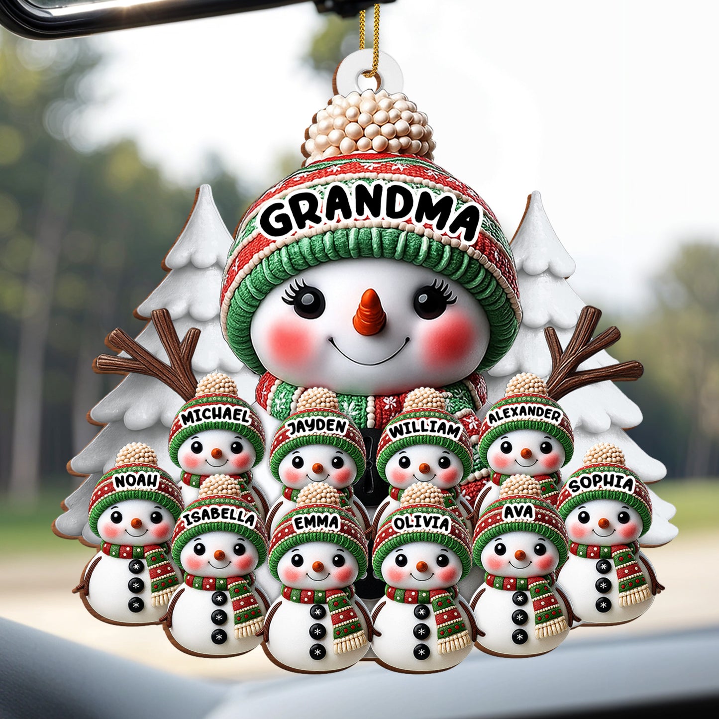 Crea una cálida decoración navideña con un muñeco de nieve: adorno de madera personalizado con forma personalizada - FAM446_WDO