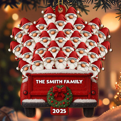 Celebrate Your Family This Holiday Season - Personalized Custom Wood Ornament, Custom Shaped - FAM458_WDO