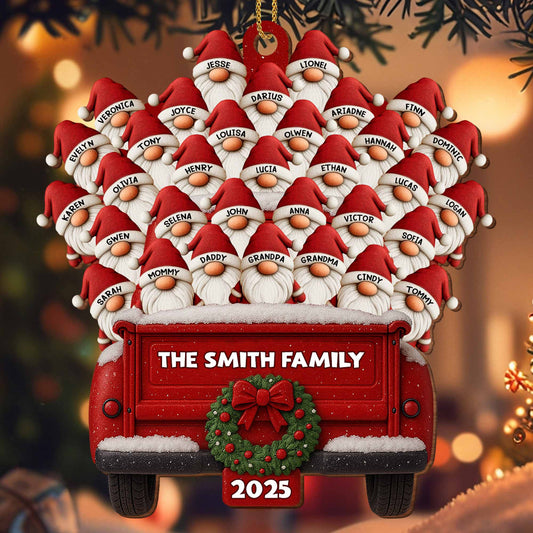 Celebrate Your Family This Holiday Season - Personalized Custom Wood Ornament, Custom Shaped - FAM458_WDO