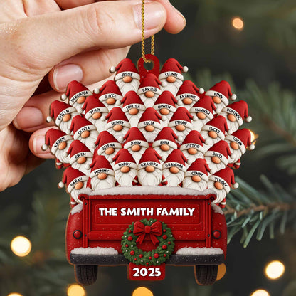 Celebrate Your Family This Holiday Season - Personalized Custom Wood Ornament, Custom Shaped - FAM458_WDO