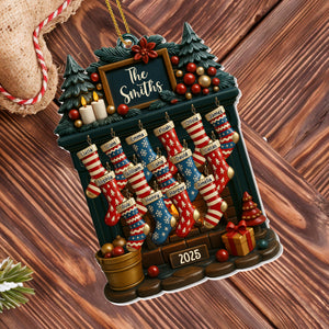 Customizable Christmas Stockings And Fireplace Display