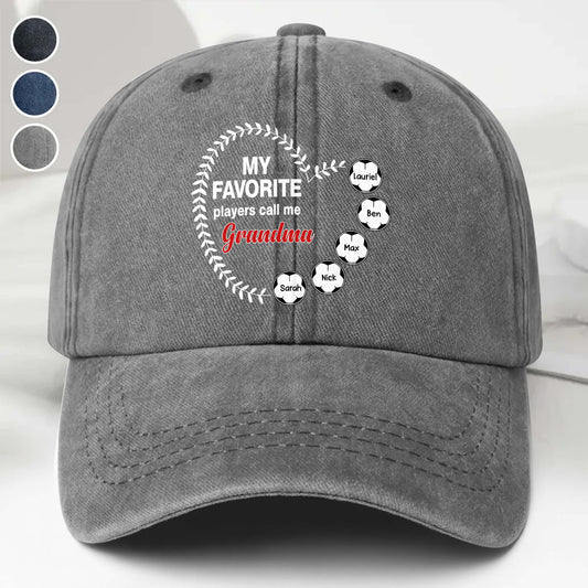 My Favorite Players Call Me Grandma Baseball Cap
