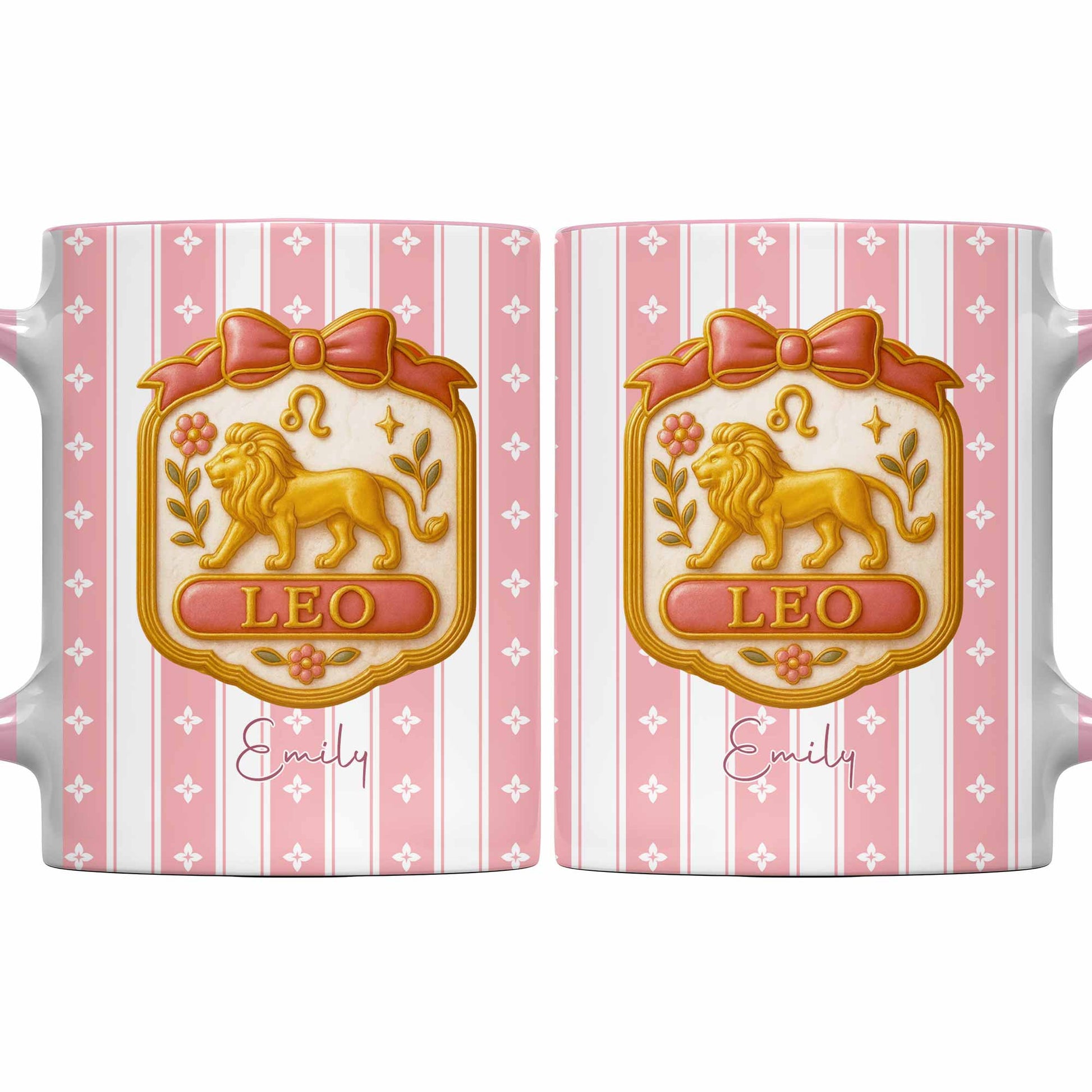 Beautiful Leo Zodiac Sign With Elegant Floral Design