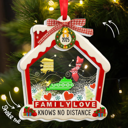 Family Love Knows No Distance, Christmas Ornament
