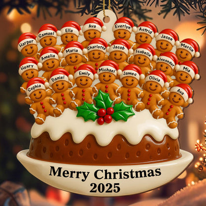 Merry Christmas With Gingerbread Men And Santa Hats