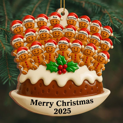 Merry Christmas With Gingerbread Men And Santa Hats