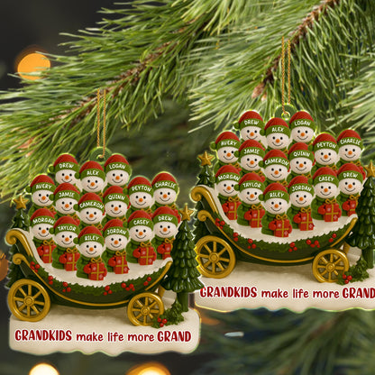 Grandkids Make Life More Grand, Christmas Tree and Sleigh