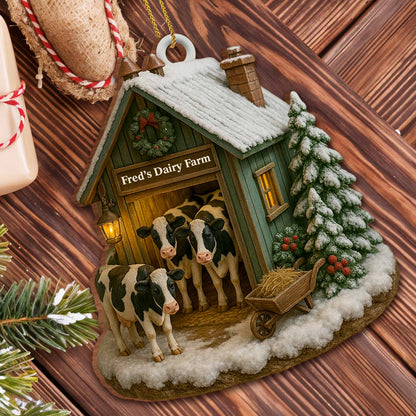 Cozy Winter Scene At Fred's Dairy Farm