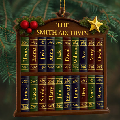 Capture Your Family Story With A Customizable Bookshelf Ornament