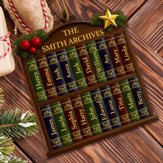 Capture Your Family Story With A Customizable Bookshelf Ornament