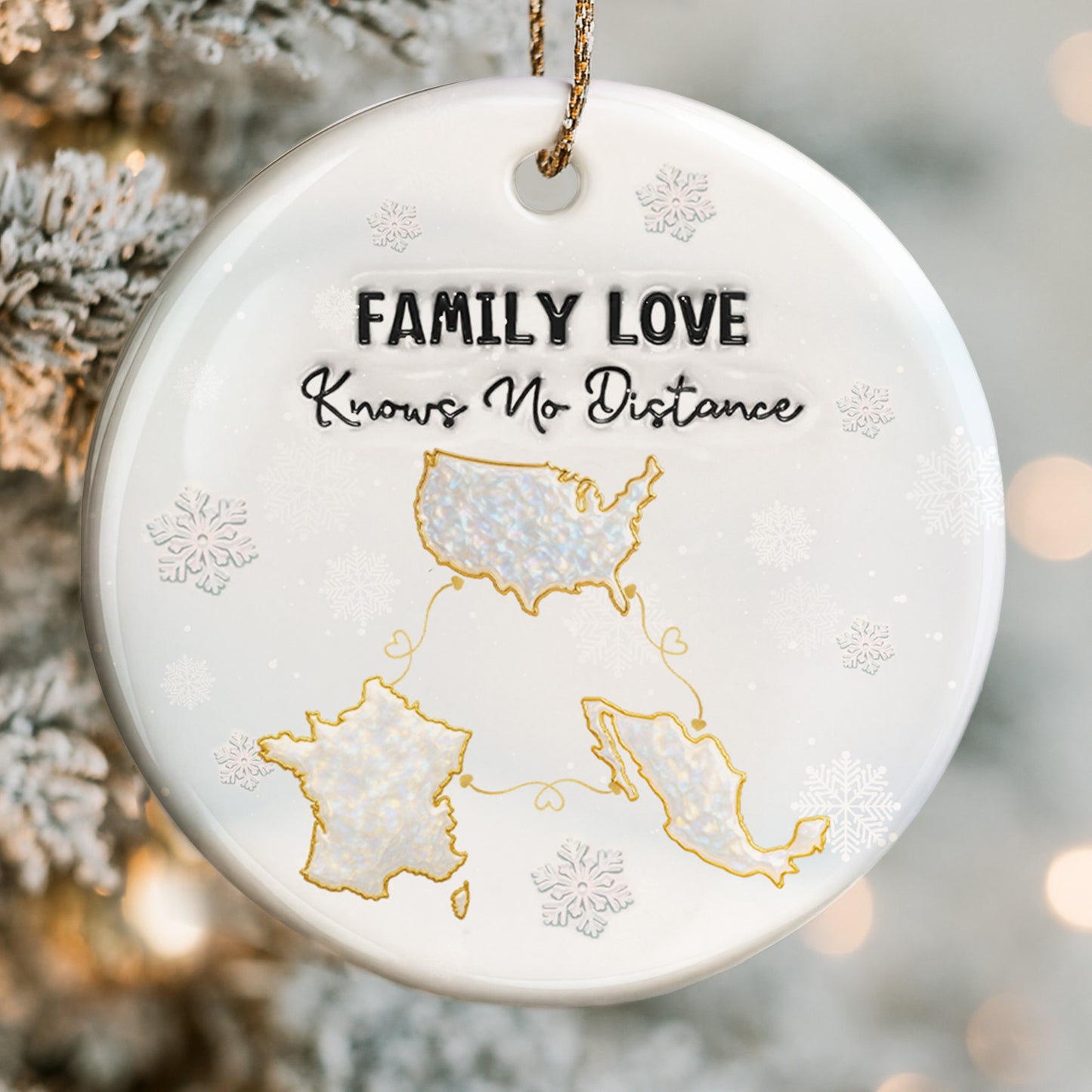 Family Love Knows No Distance With Map Design