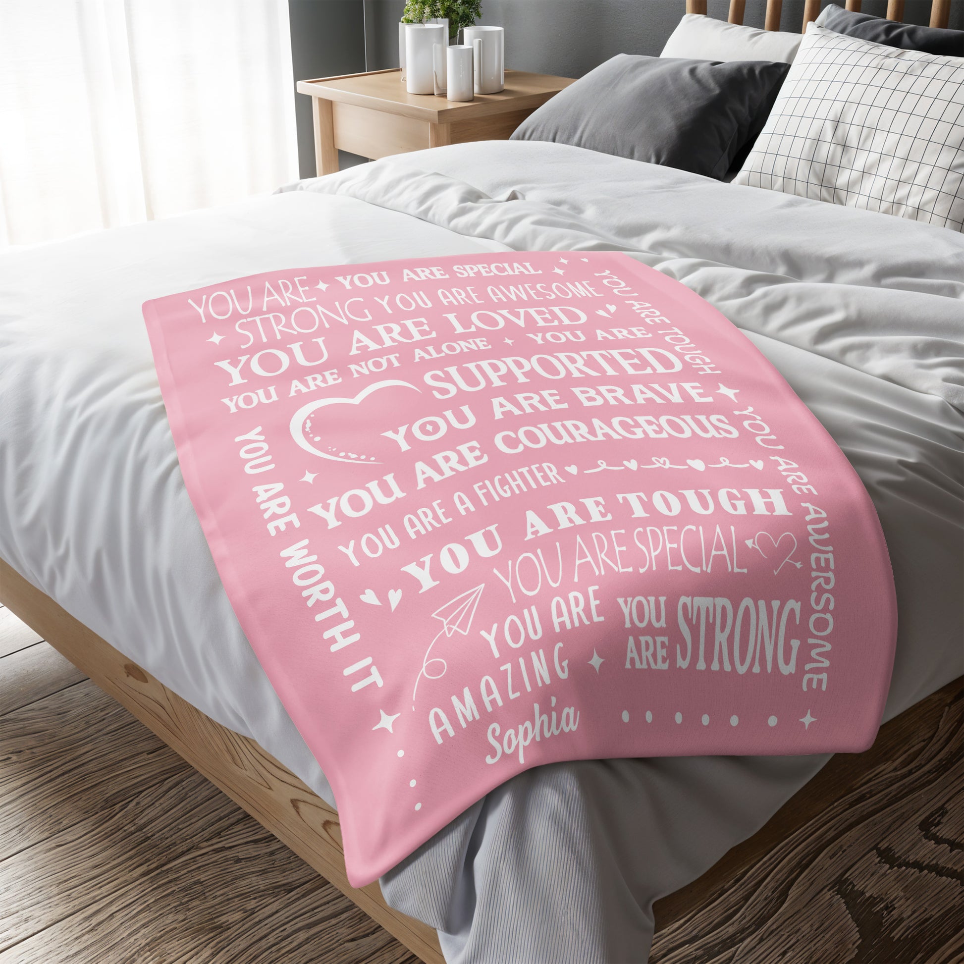 You Are Special And Strong, Inspirational Messages With Hearts