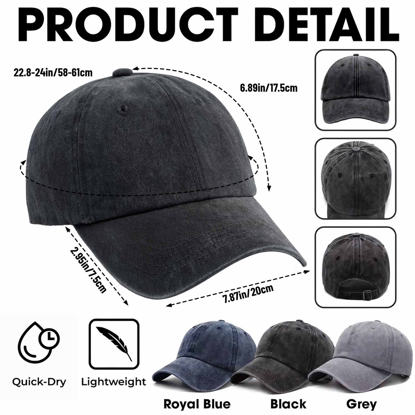 Celebrate Your Unique Family Heritage Crossword Design Cap - Personalized Custom Washed Denim Cap - FAM595_WDCAP