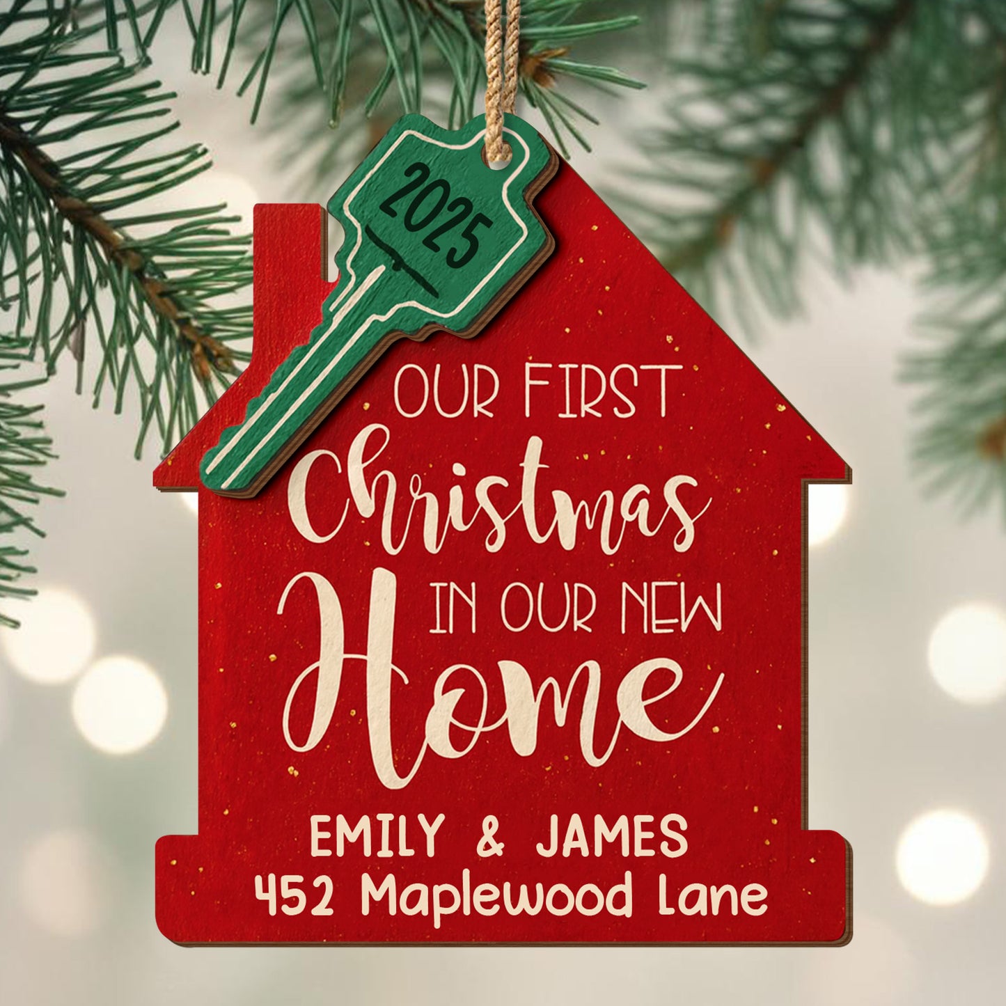 Our First Christmas New Home And Key