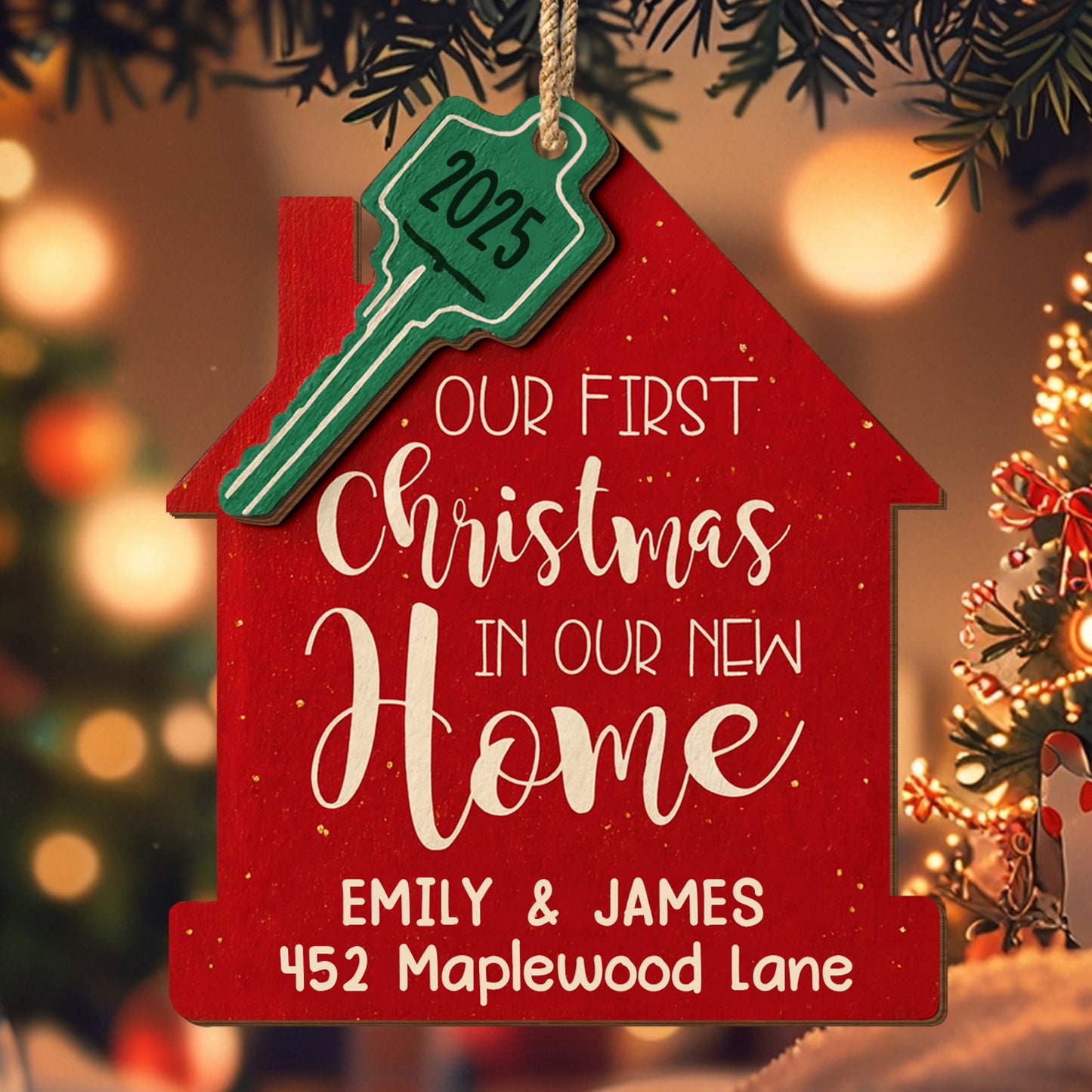 Our First Christmas New Home And Key