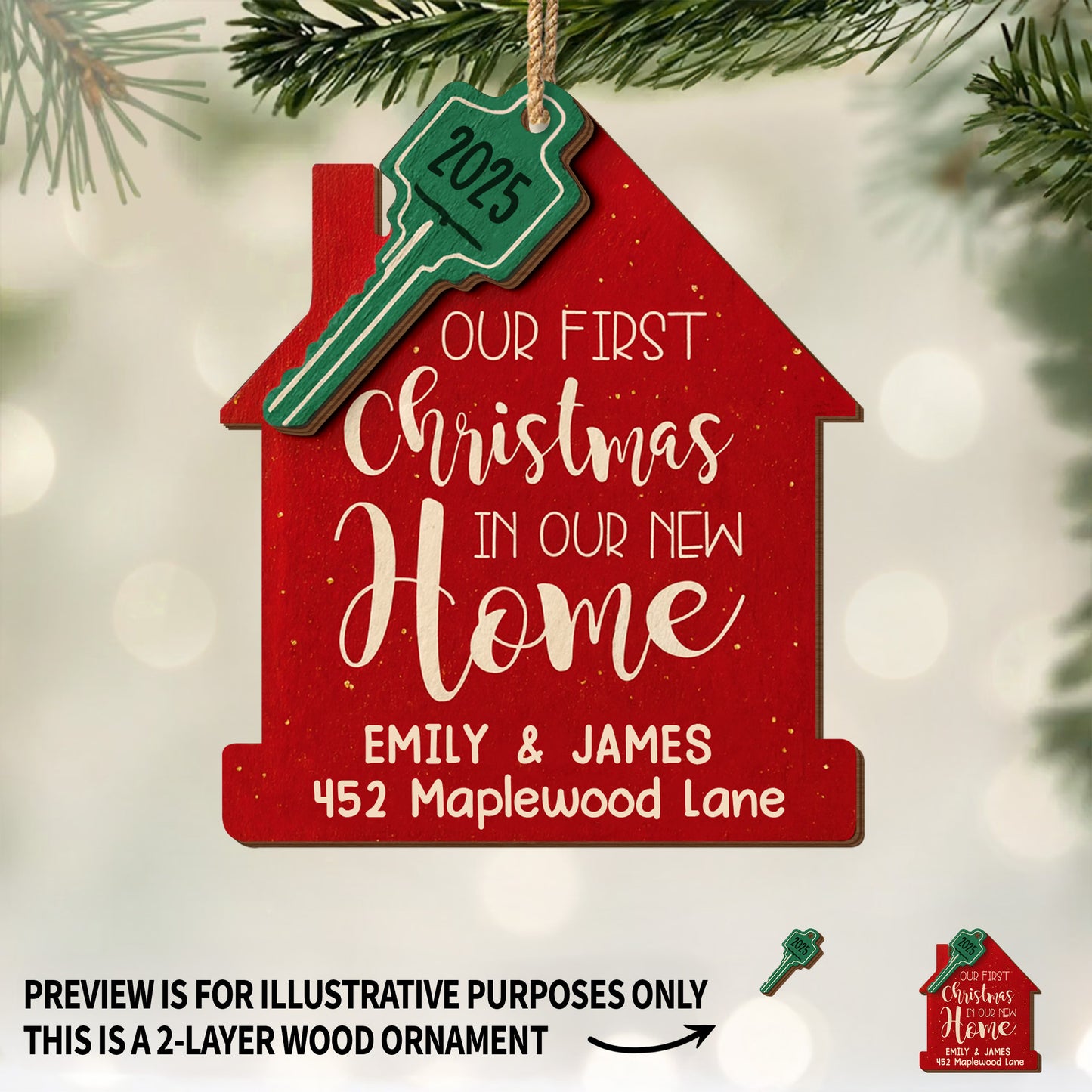 Our First Christmas New Home And Key