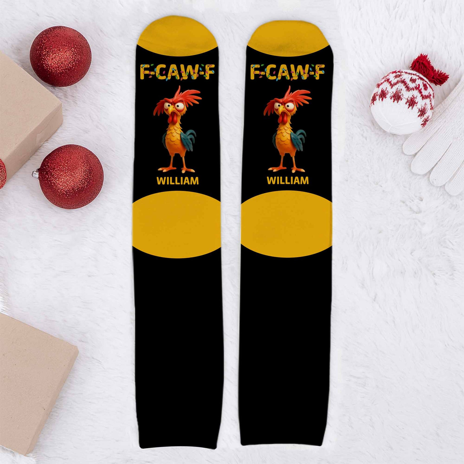 FCAWF Cartoon Chicken Socks