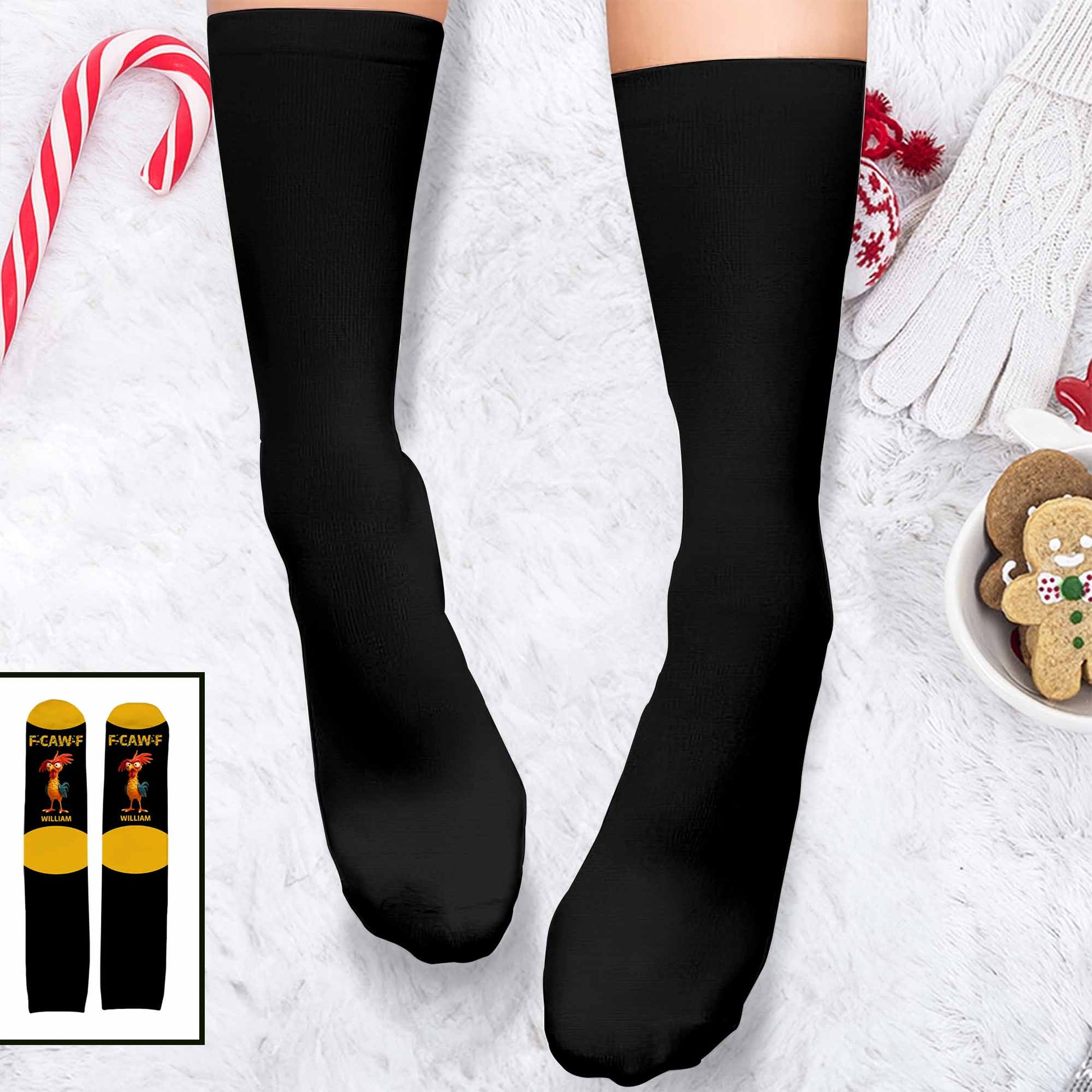 FCAWF Cartoon Chicken Socks