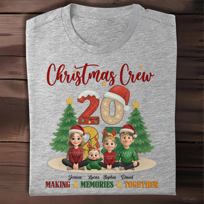Christmas Crew Making Memories Together With Holiday Themes - Personalized Custom Unisex T-shirt, Hoodie - FAM645_WBAS
