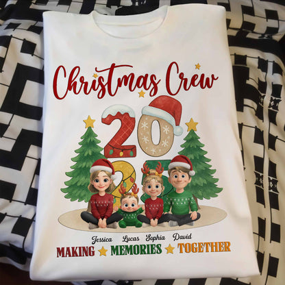 Christmas Crew Making Memories Together With Holiday Themes - Personalized Custom Unisex T-shirt, Hoodie - FAM645_WBAS