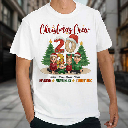 Christmas Crew Making Memories Together With Holiday Themes - Personalized Custom Unisex T-shirt, Hoodie - FAM645_WBAS