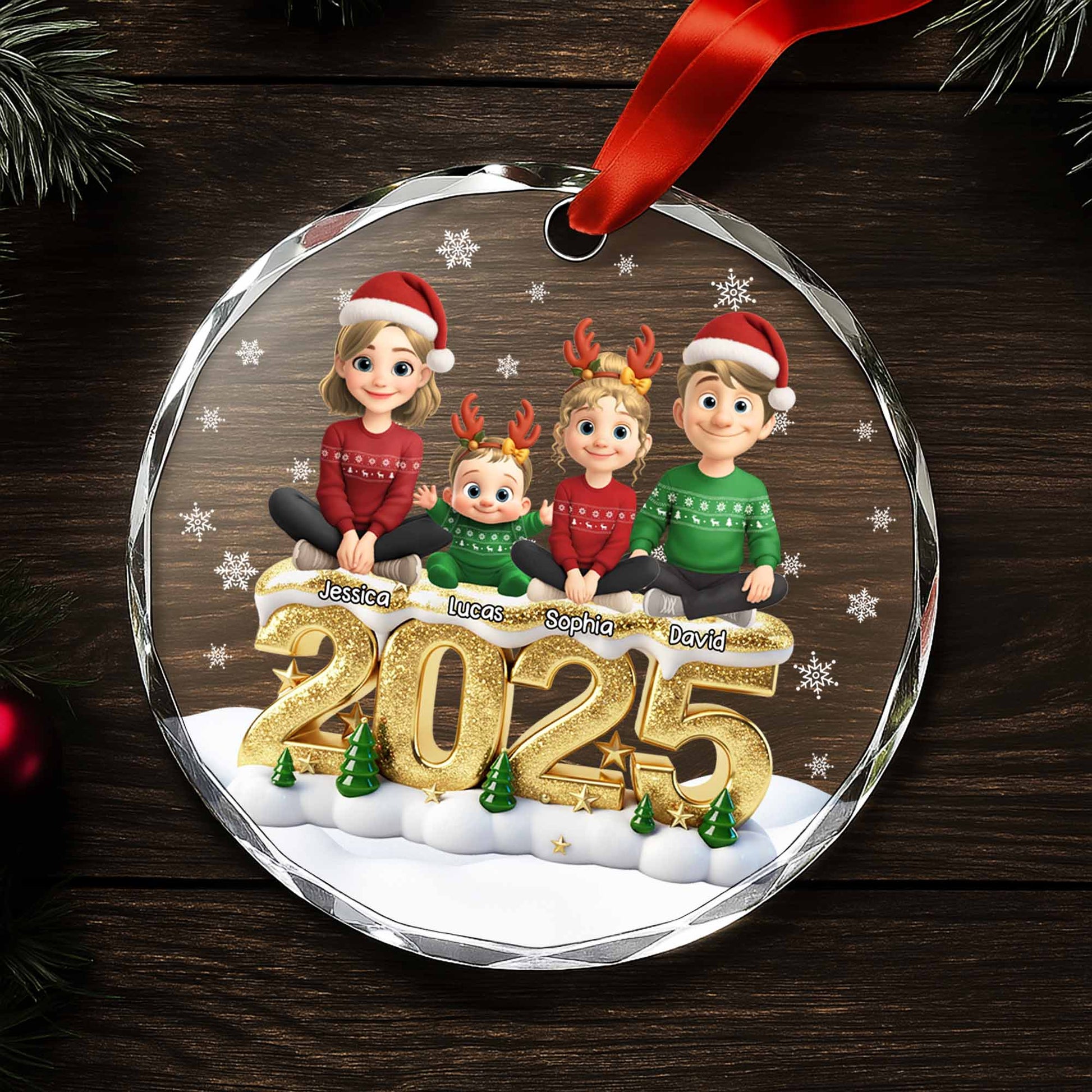 Celebrate Family Love With Festive Characters Ornament