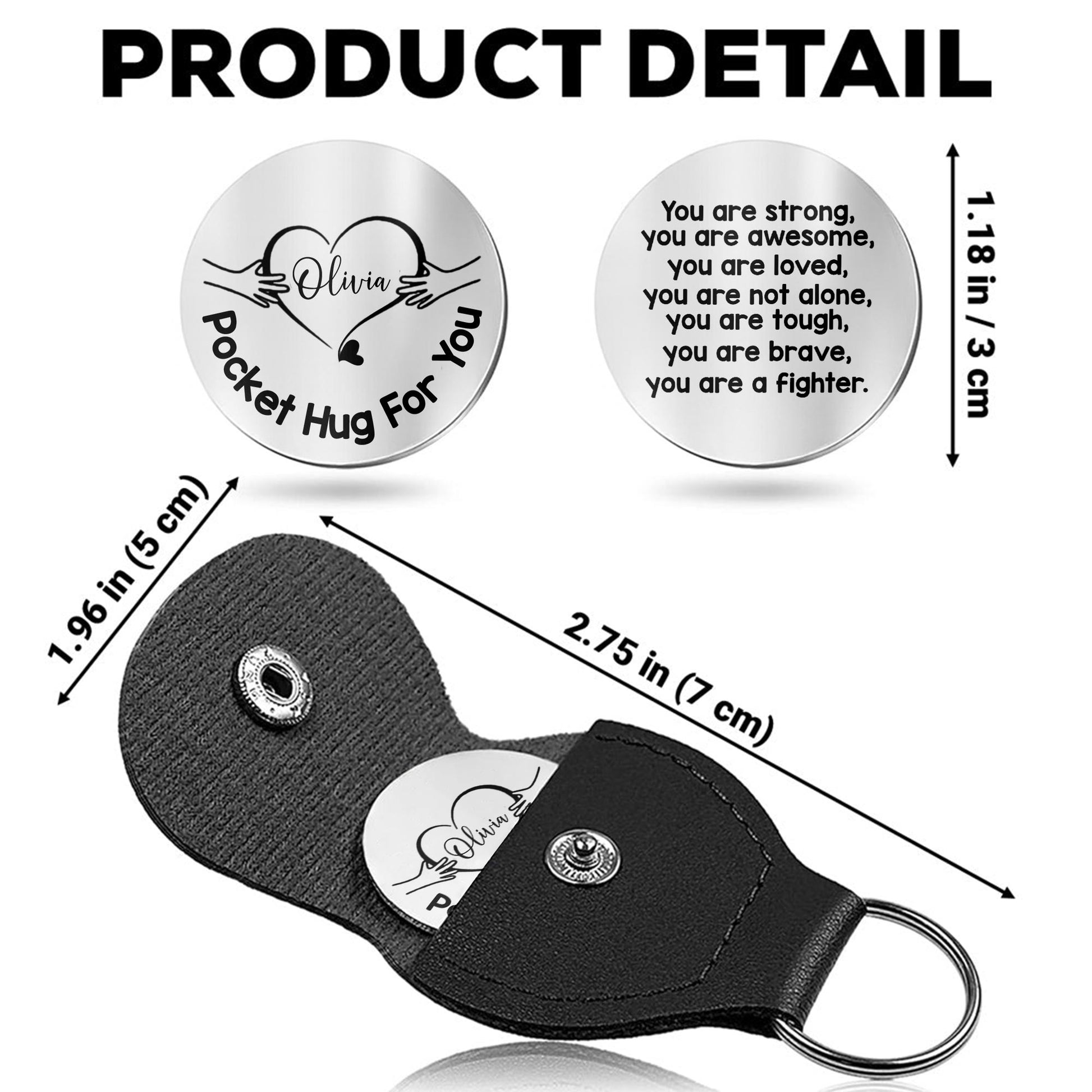 Pocket Hug For You, Heart and Hands Design