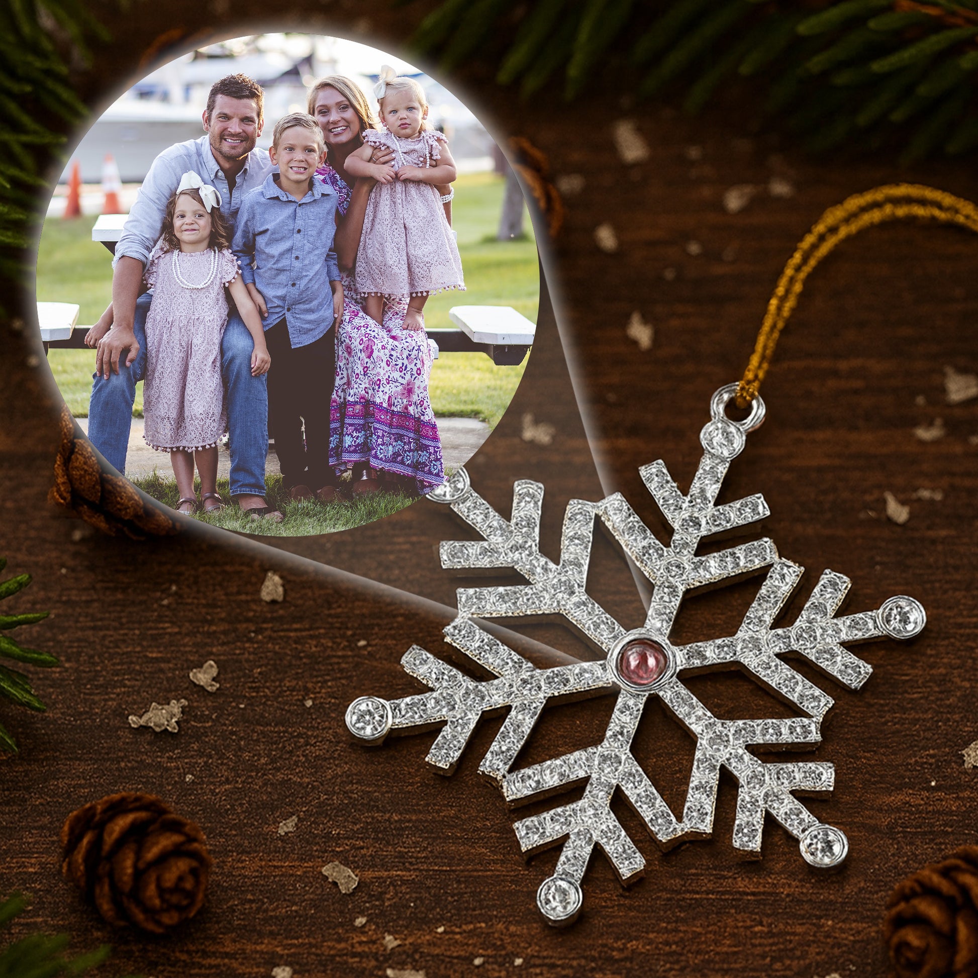 Create A Memorable Holiday Snowflake With Family Photo