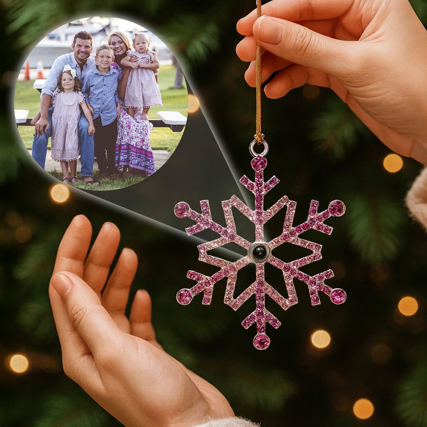 Create A Memorable Holiday Snowflake With Family Photo