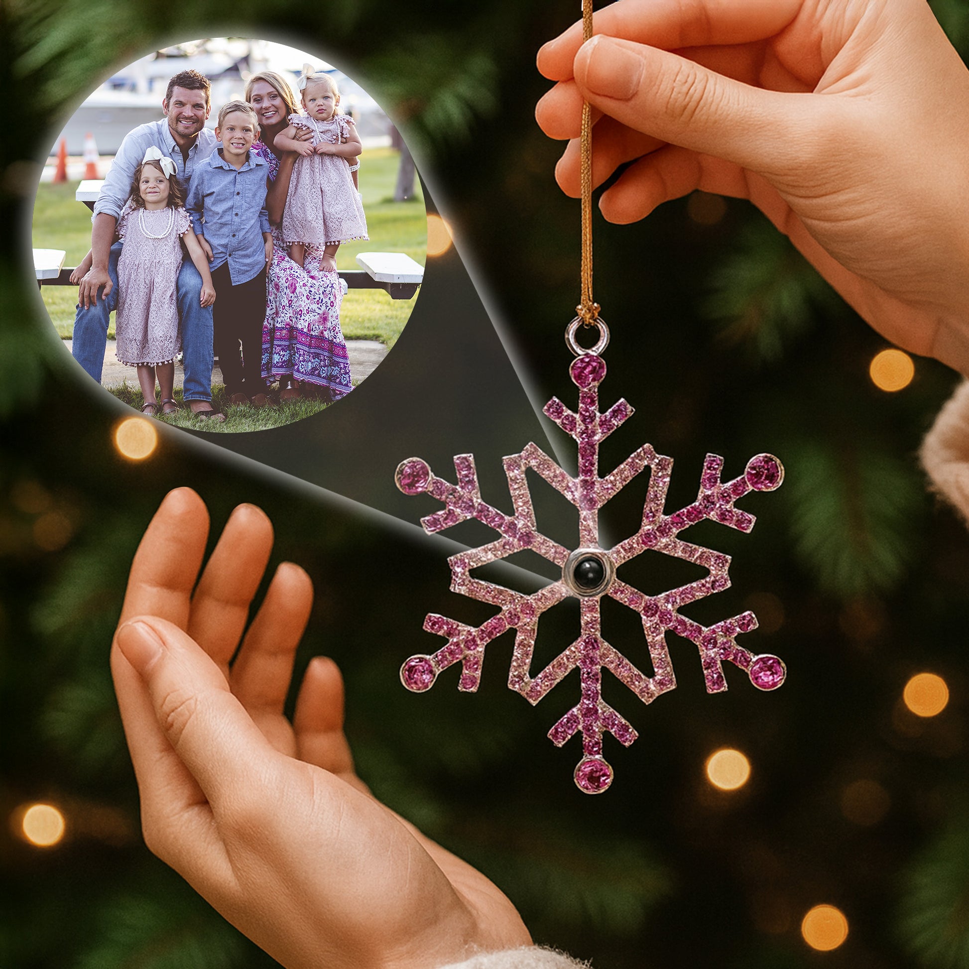 Create A Memorable Holiday Snowflake With Family Photo