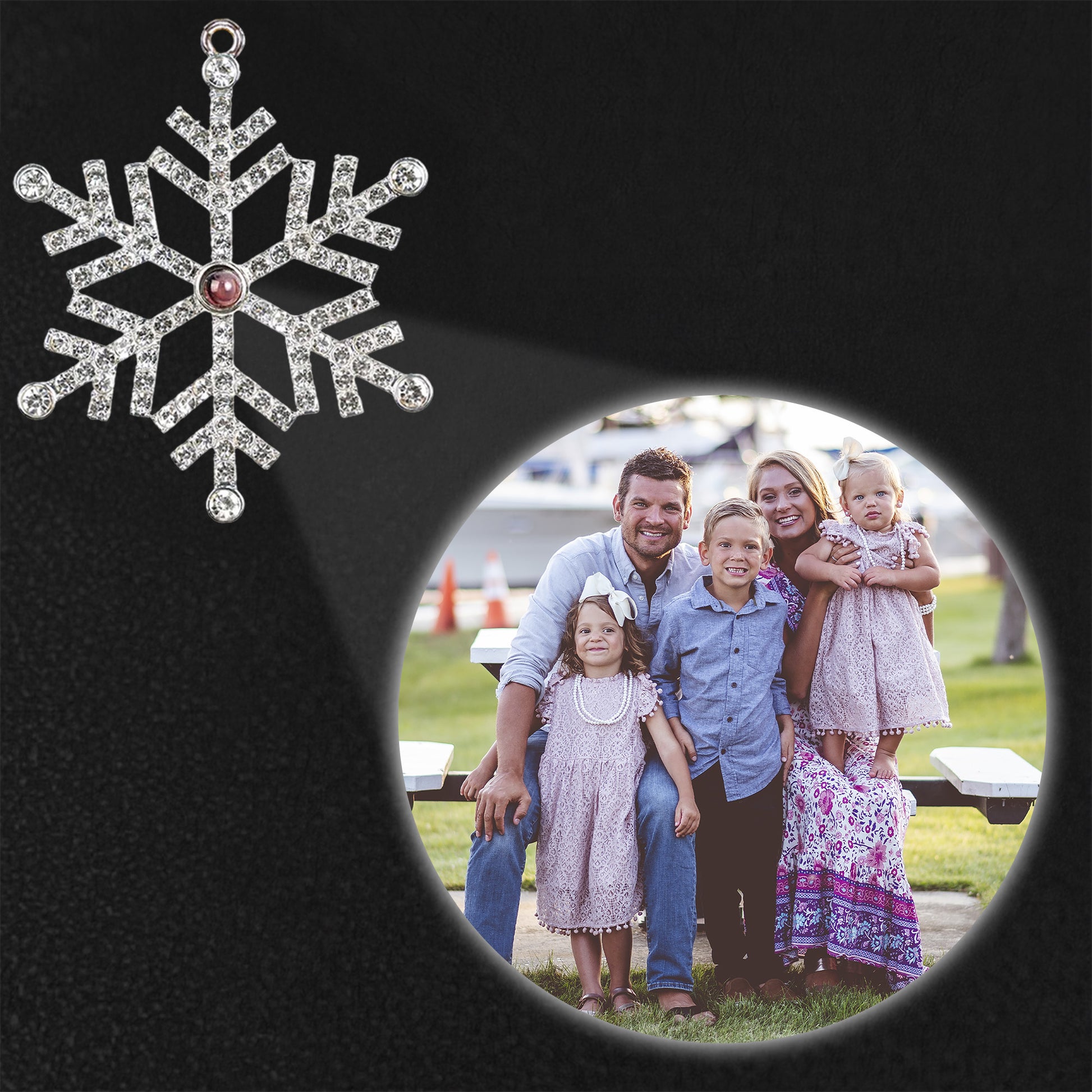 Create A Memorable Holiday Snowflake With Family Photo