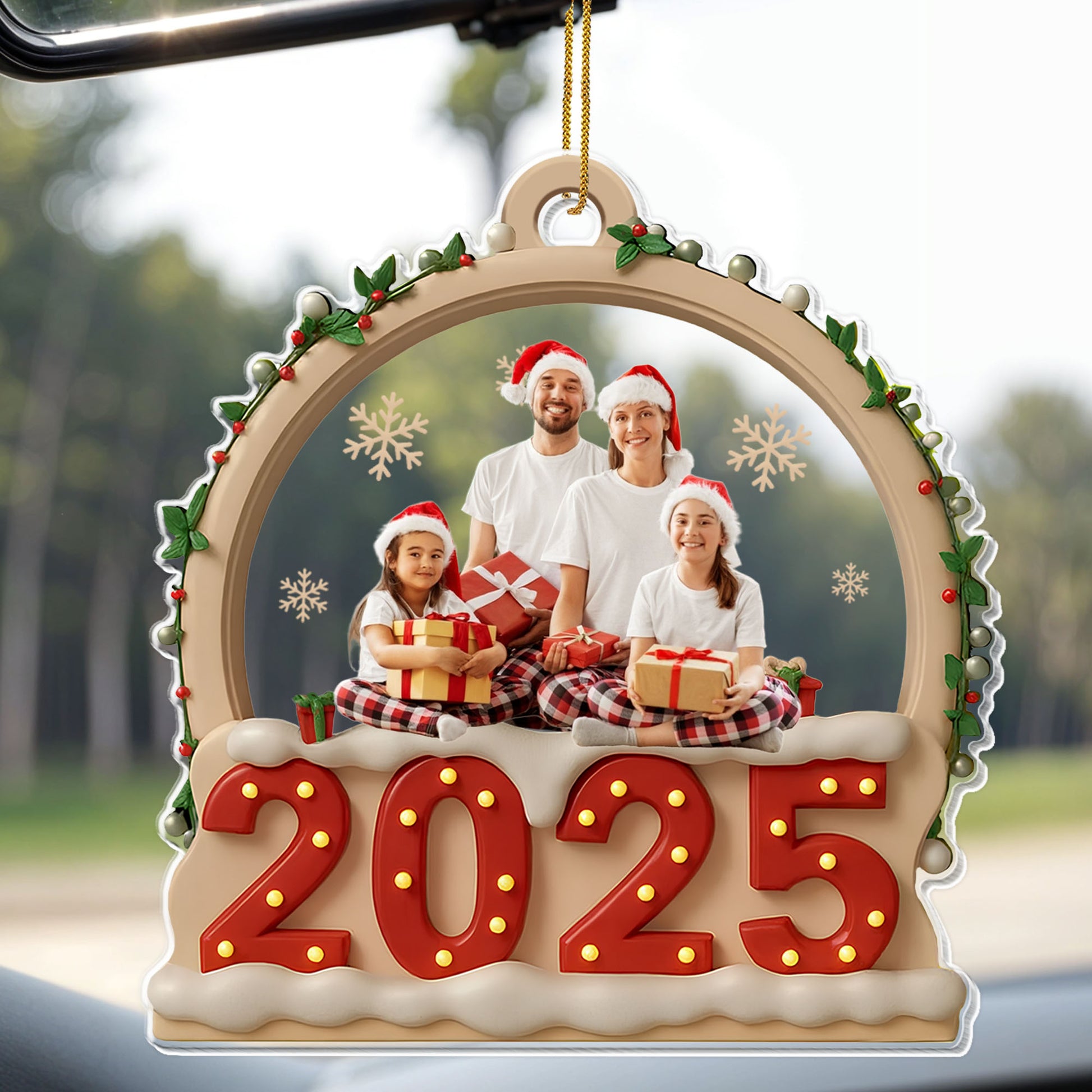 Cherished Family Moment With Holiday Photo And Christmas Theme