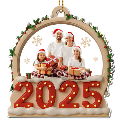 Cherished Family Moment With Holiday Photo And Christmas Theme