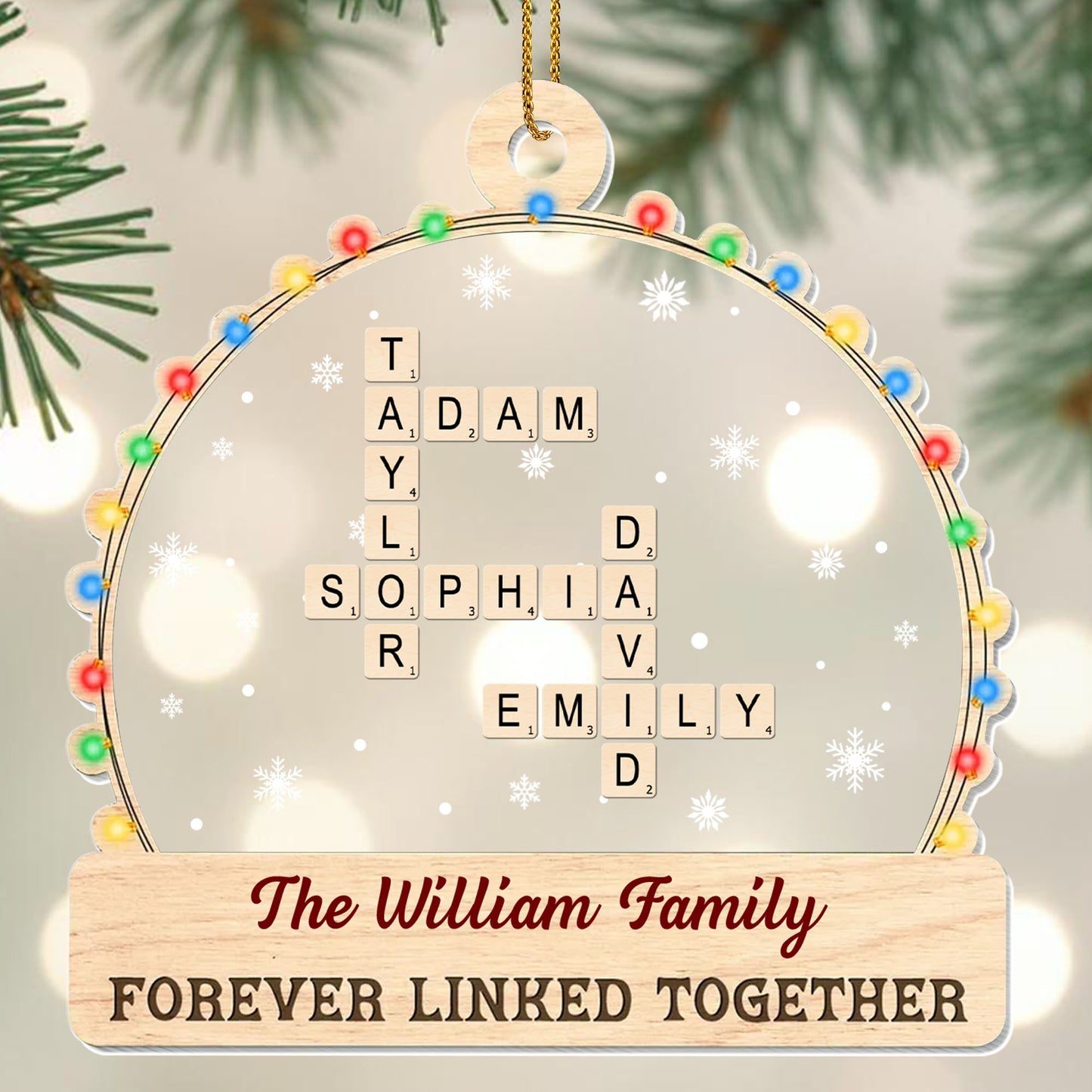 Forever Linked Together, Colorful Lights And Snowflakes