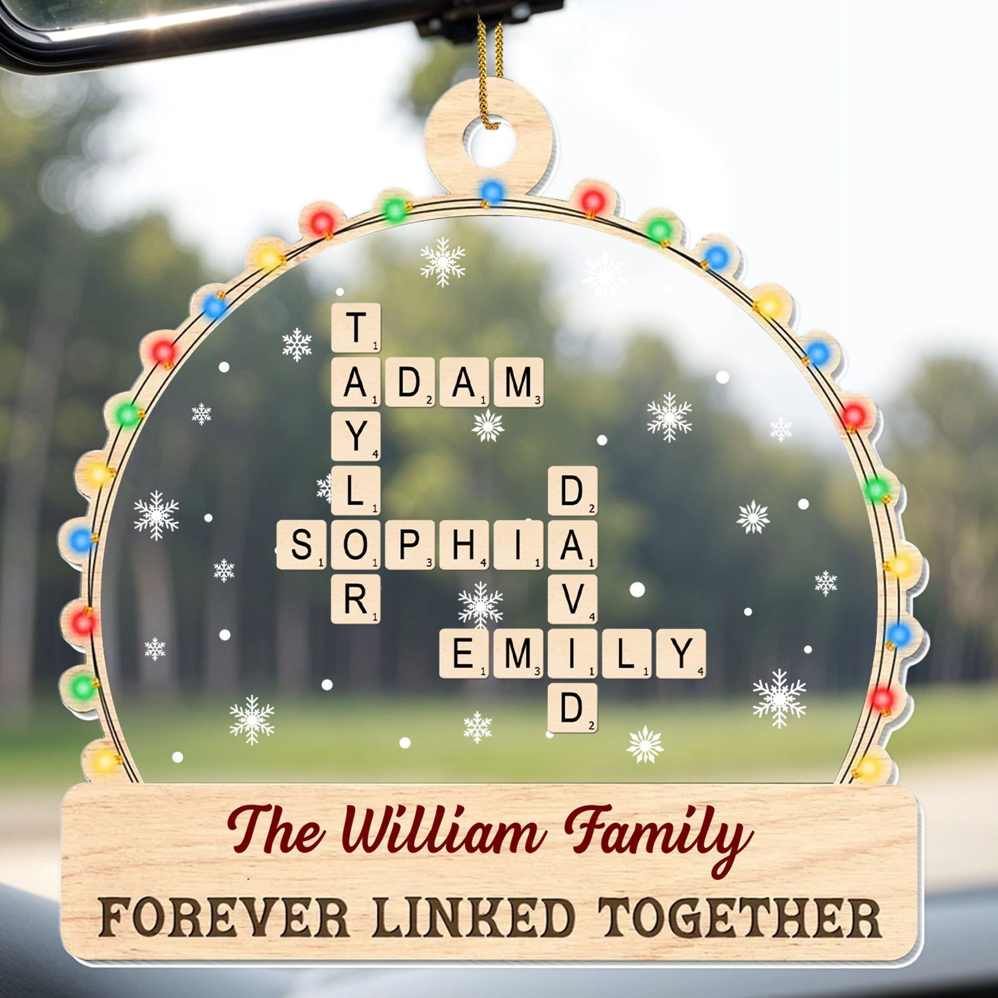 Forever Linked Together, Colorful Lights And Snowflakes