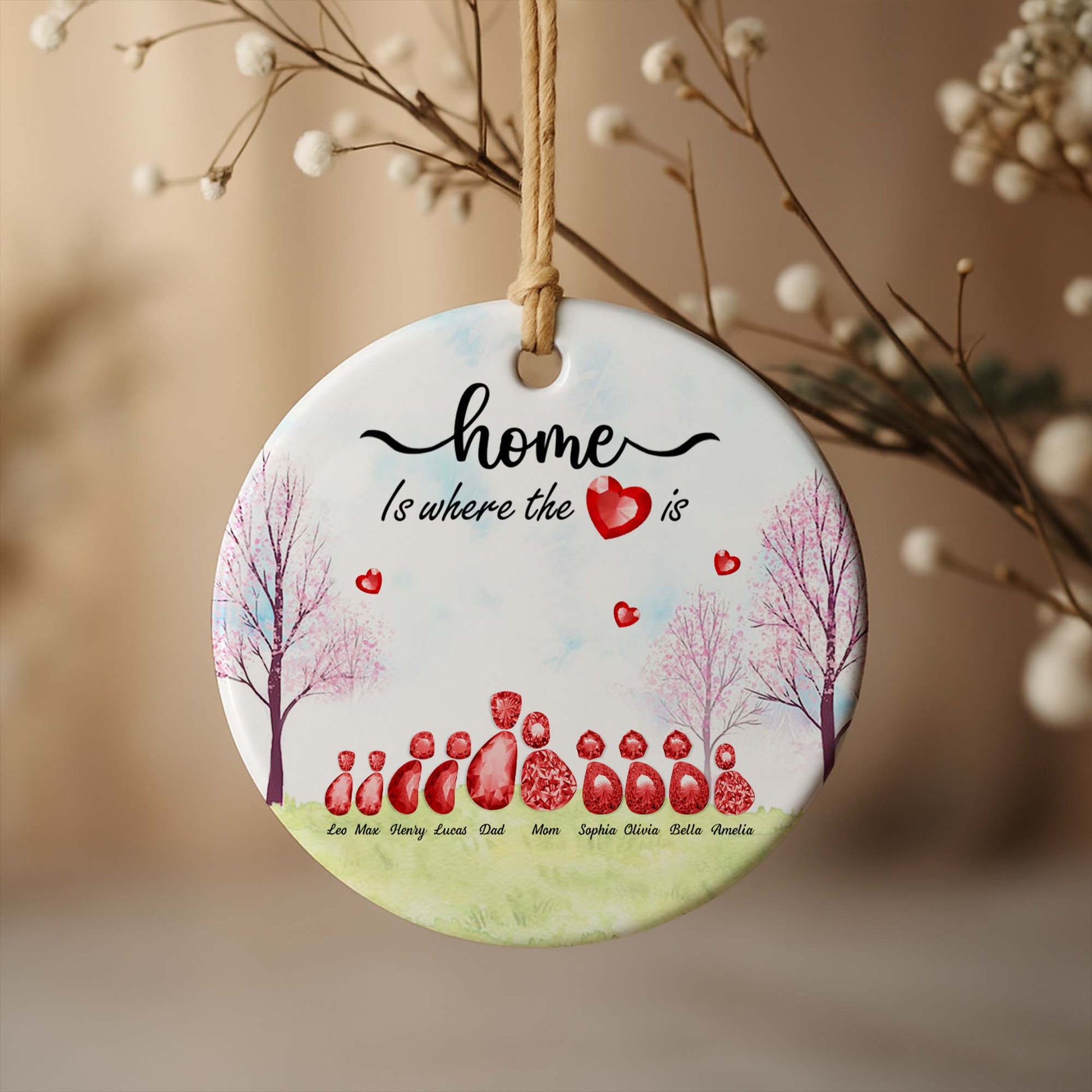 Home Is Where The Heart Is With Trees And Hearts