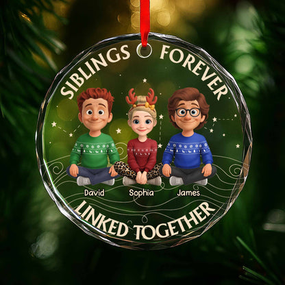 Siblings Forever, Linked Together With Christmas Sweaters