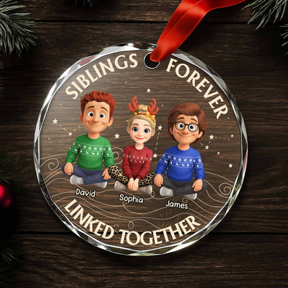 Siblings Forever, Linked Together With Christmas Sweaters