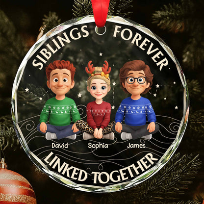 Siblings Forever, Linked Together With Christmas Sweaters