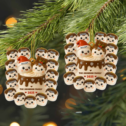 Our Family Merry And Bright Snowmen And Hot Chocolate Mug