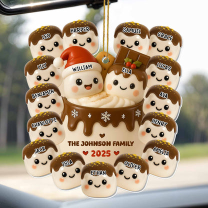 Our Family Merry And Bright Snowmen And Hot Chocolate Mug