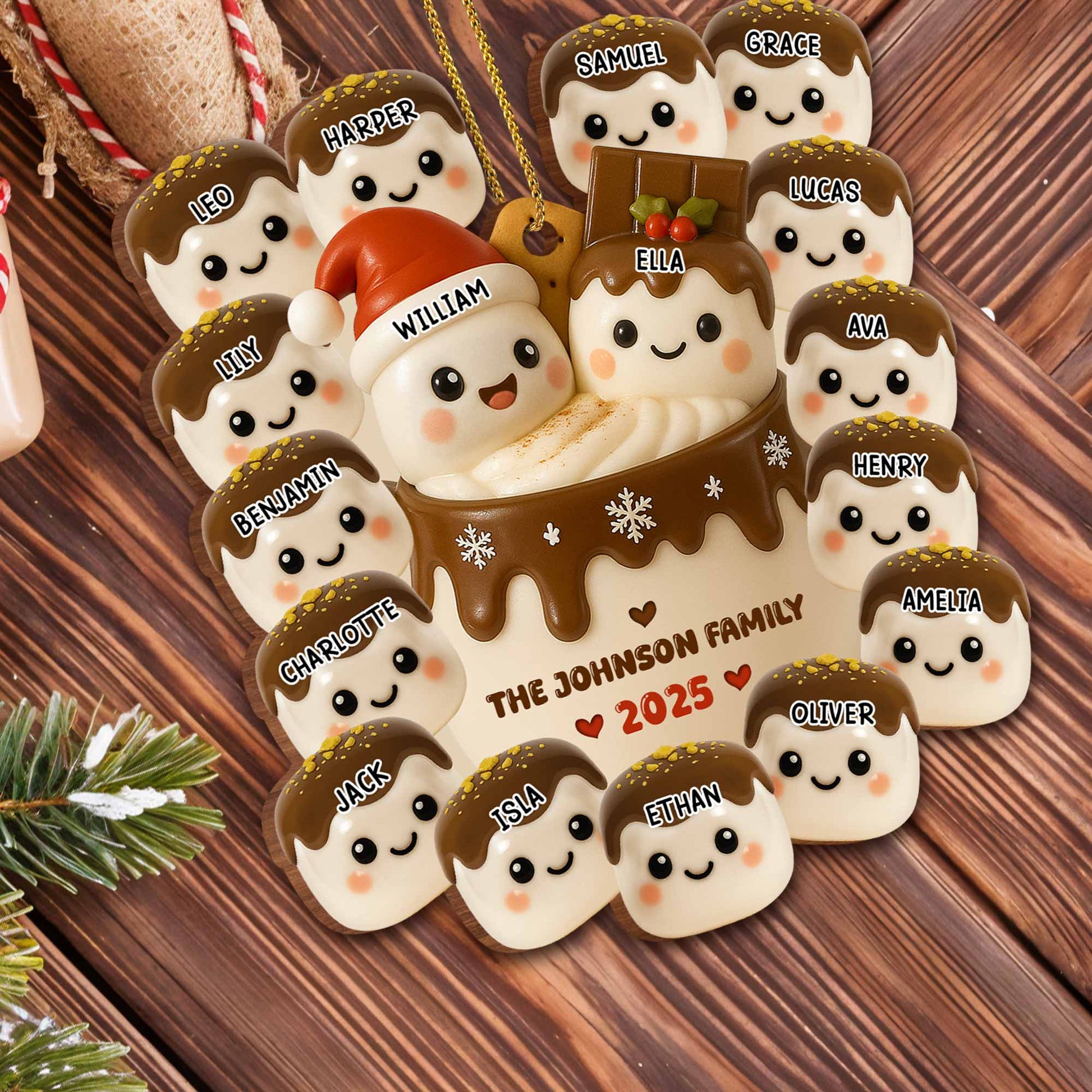 Family Christmas Hot Cocoa Mug With Santa Hat