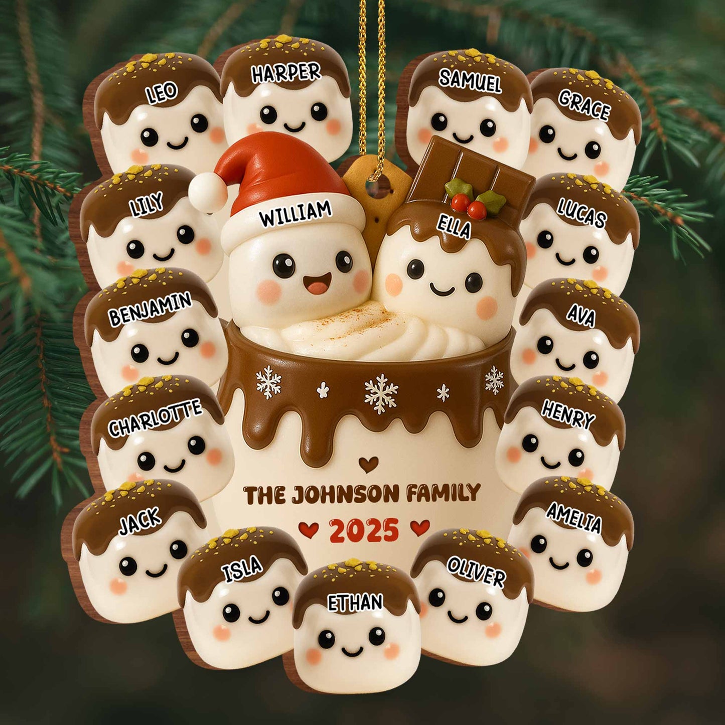 Family Christmas Hot Cocoa Mug With Santa Hat