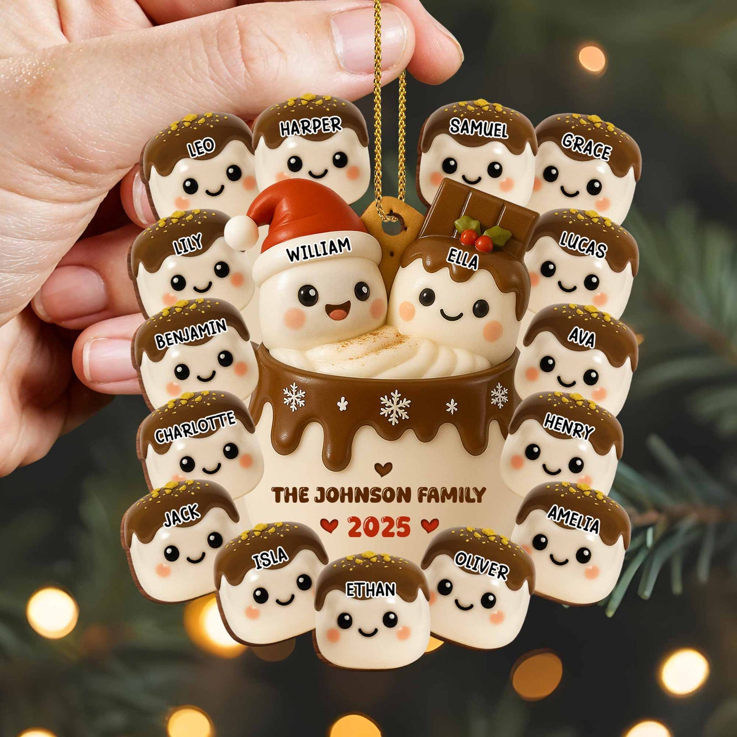 Family Christmas Hot Cocoa Mug With Santa Hat