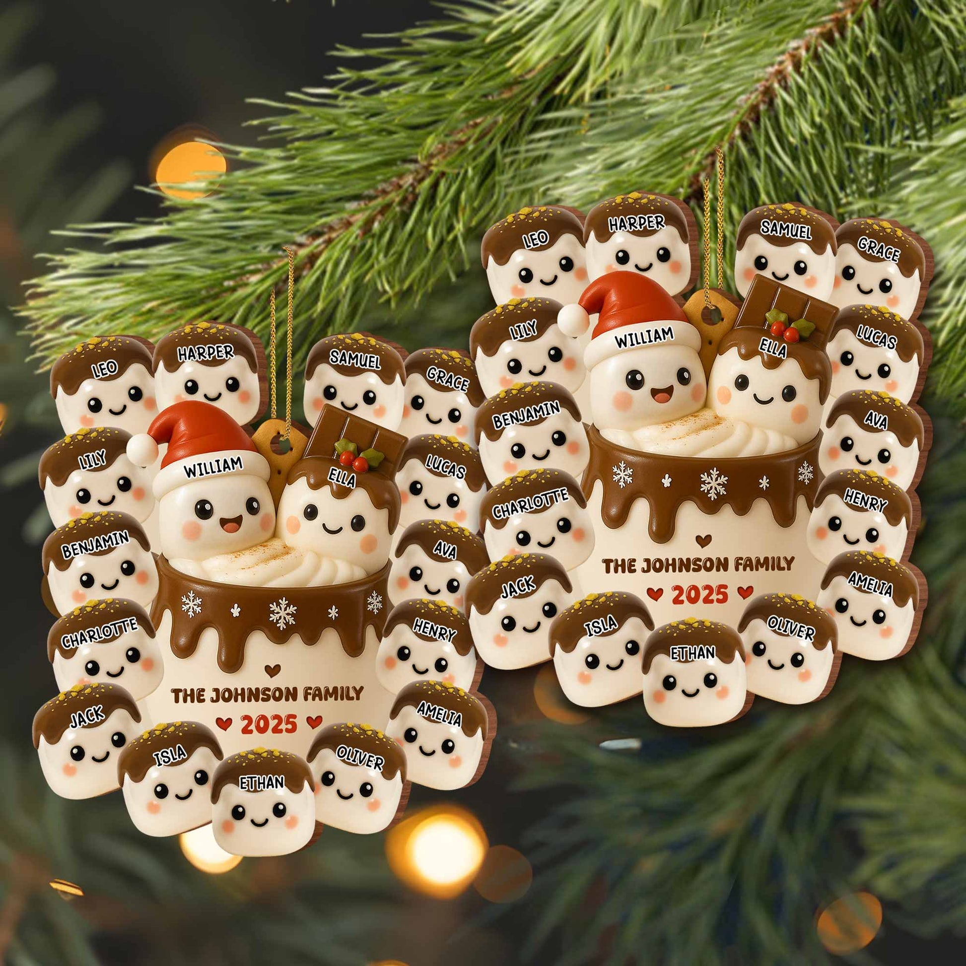 Family Christmas Hot Cocoa Mug With Santa Hat