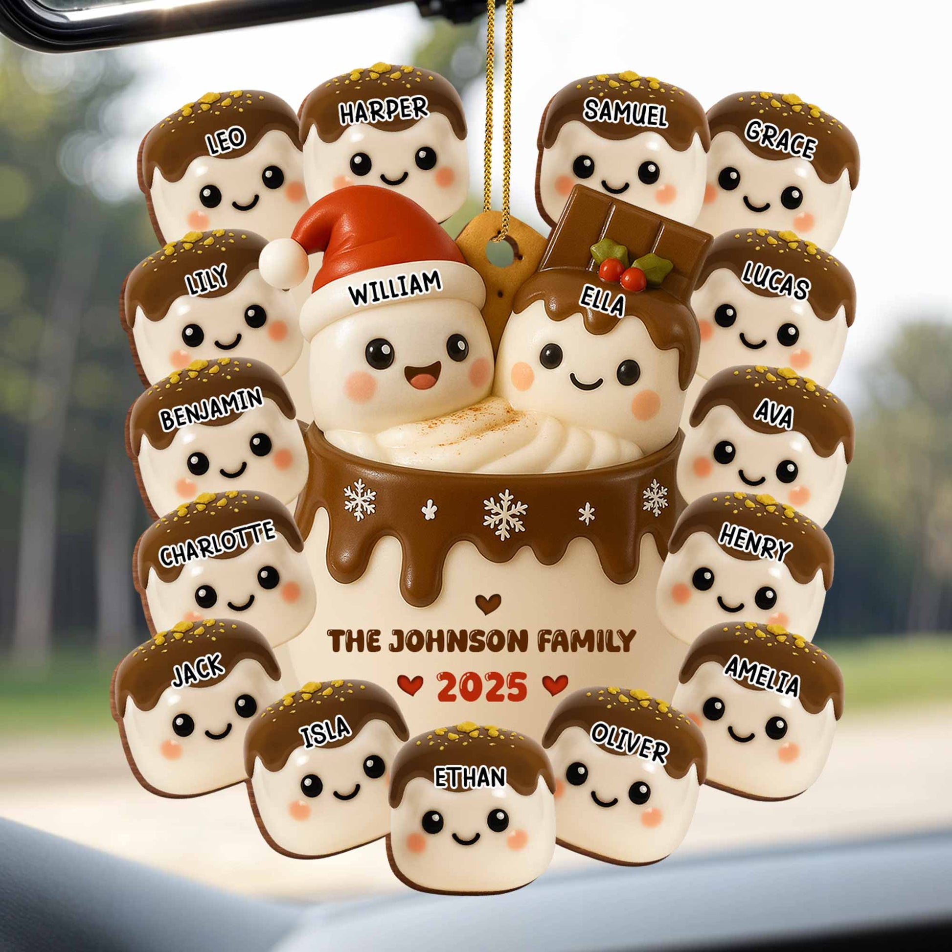 Family Christmas Hot Cocoa Mug With Santa Hat