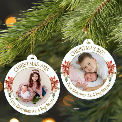 First Christmas As A Big Sister With Flowers and Baby Basket