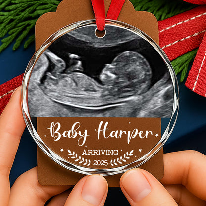Arriving, Ultrasound And Laurel Leaves Ornament