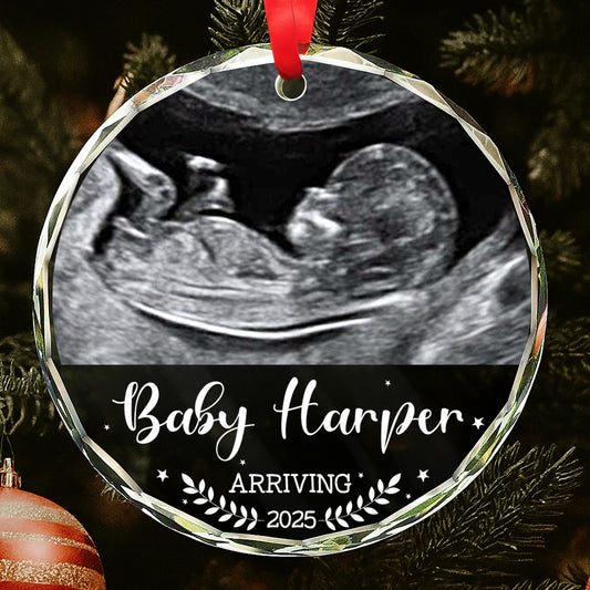 Arriving, Ultrasound And Laurel Leaves Ornament