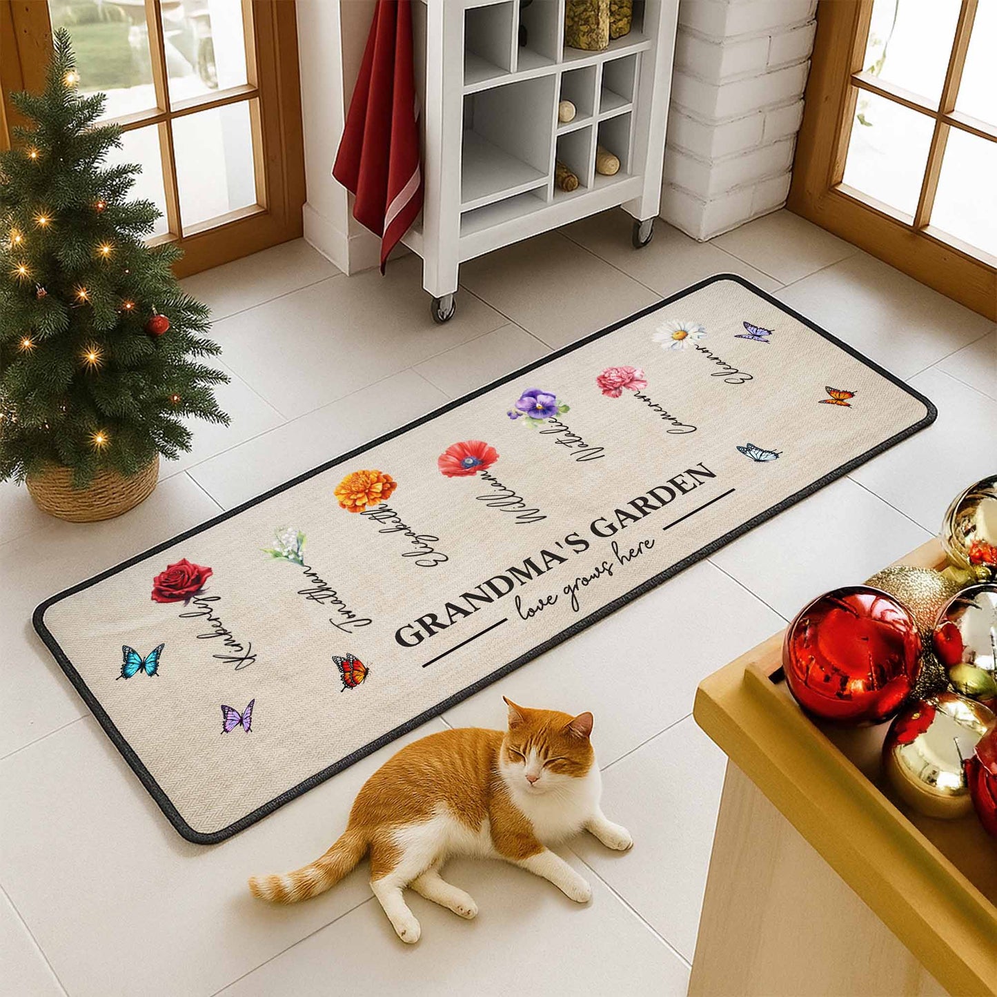 Grandma's Garden Love Grows Here With Flowers And Butterflies